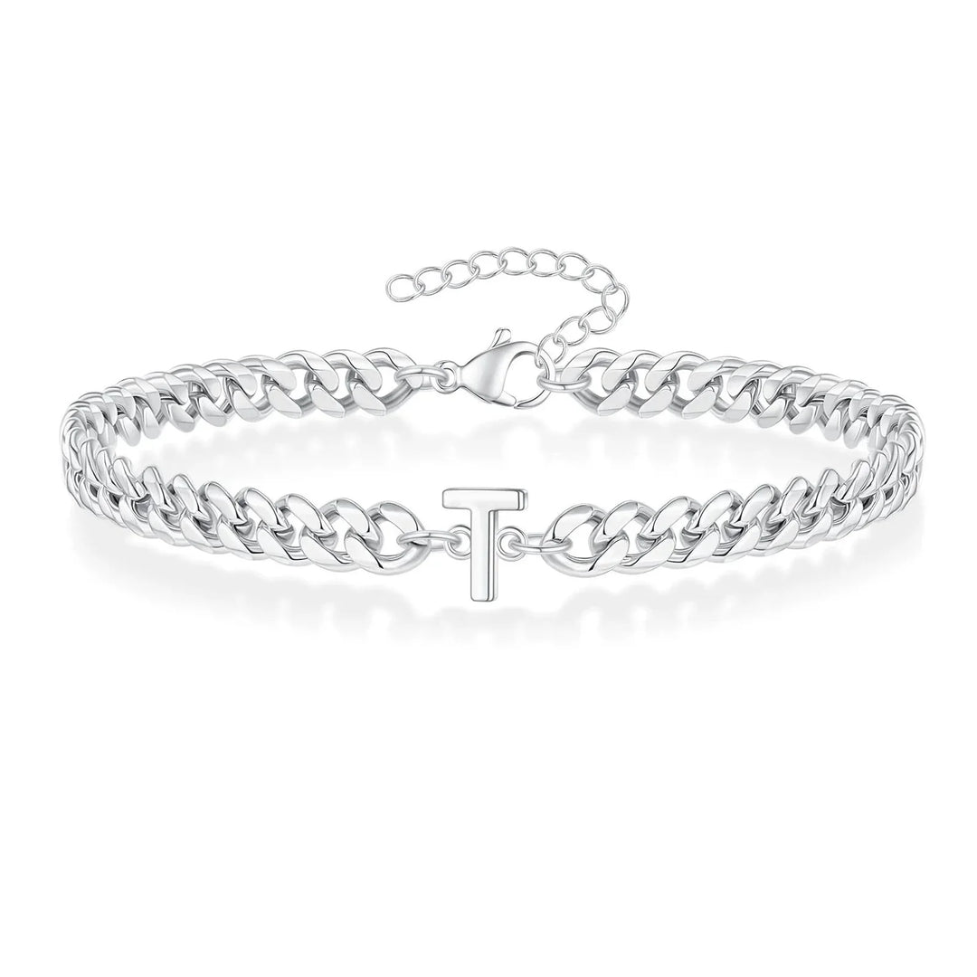 BowLift | Couples Letter Initial Cuban Bracelet