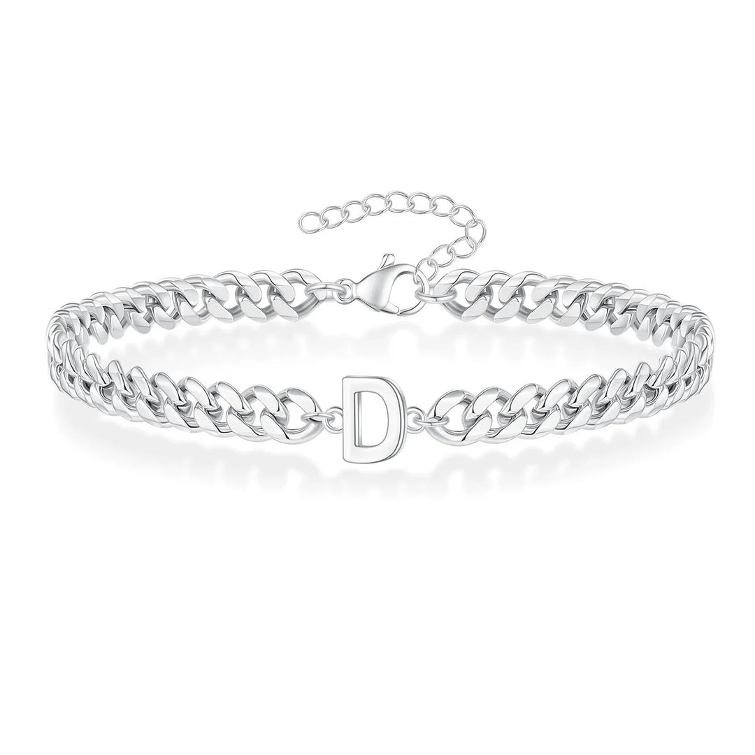 BowLift | Couples Letter Initial Cuban Bracelet