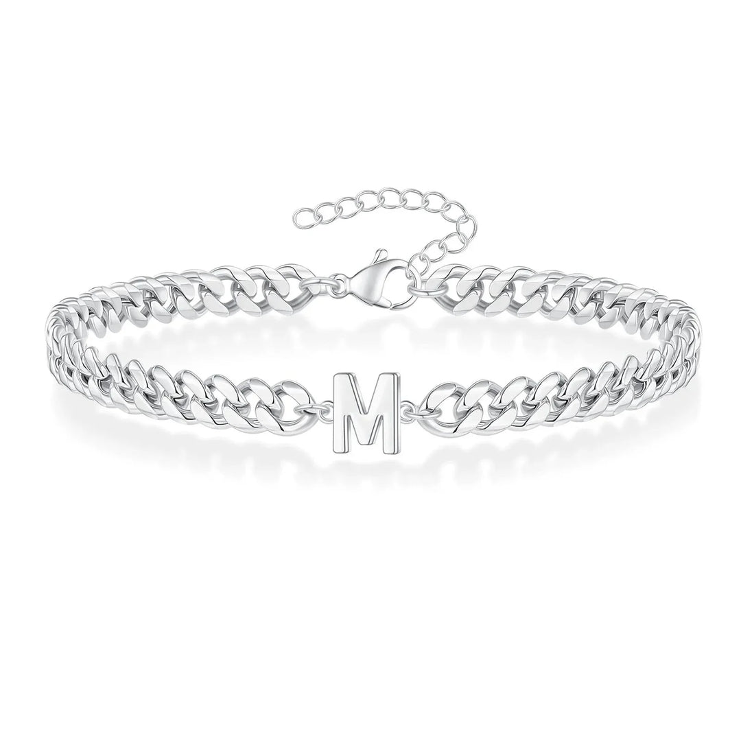 BowLift | Couples Letter Initial Cuban Bracelet