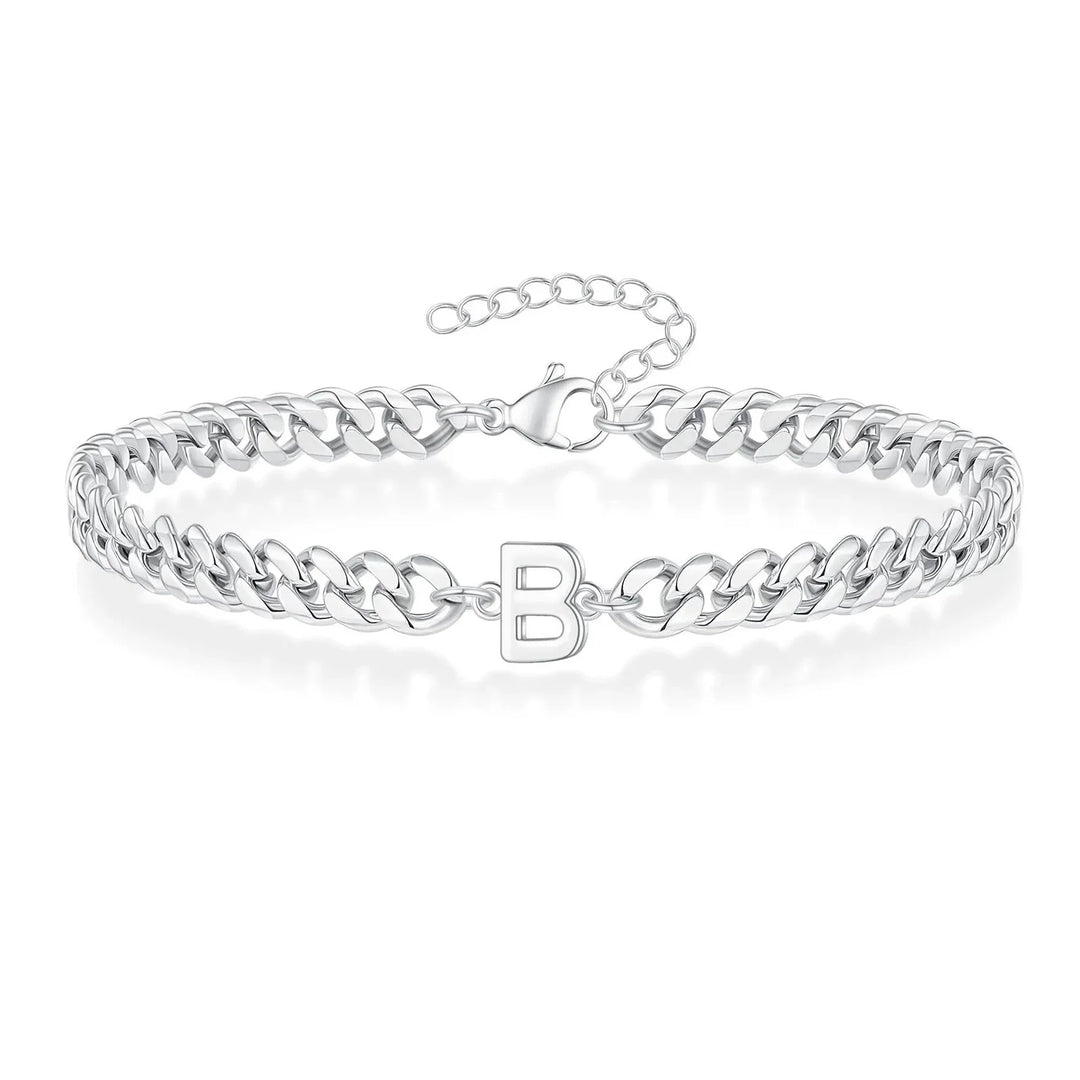 BowLift | Couples Letter Initial Cuban Bracelet