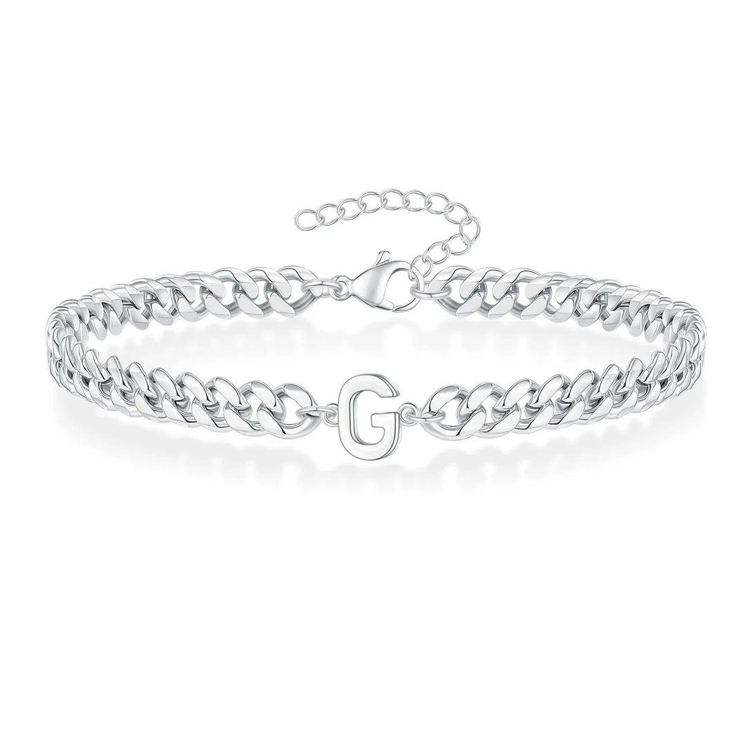 BowLift | Couples Letter Initial Cuban Bracelet
