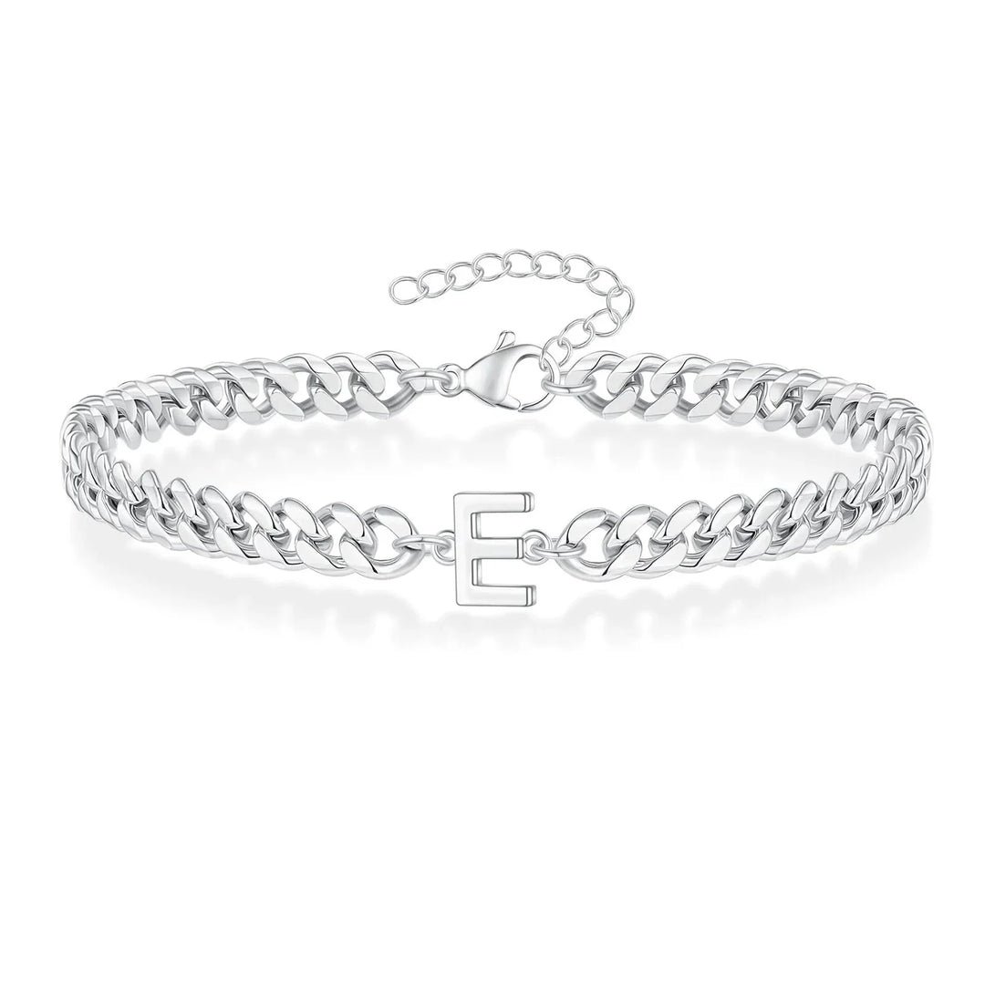 BowLift | Couples Letter Initial Cuban Bracelet
