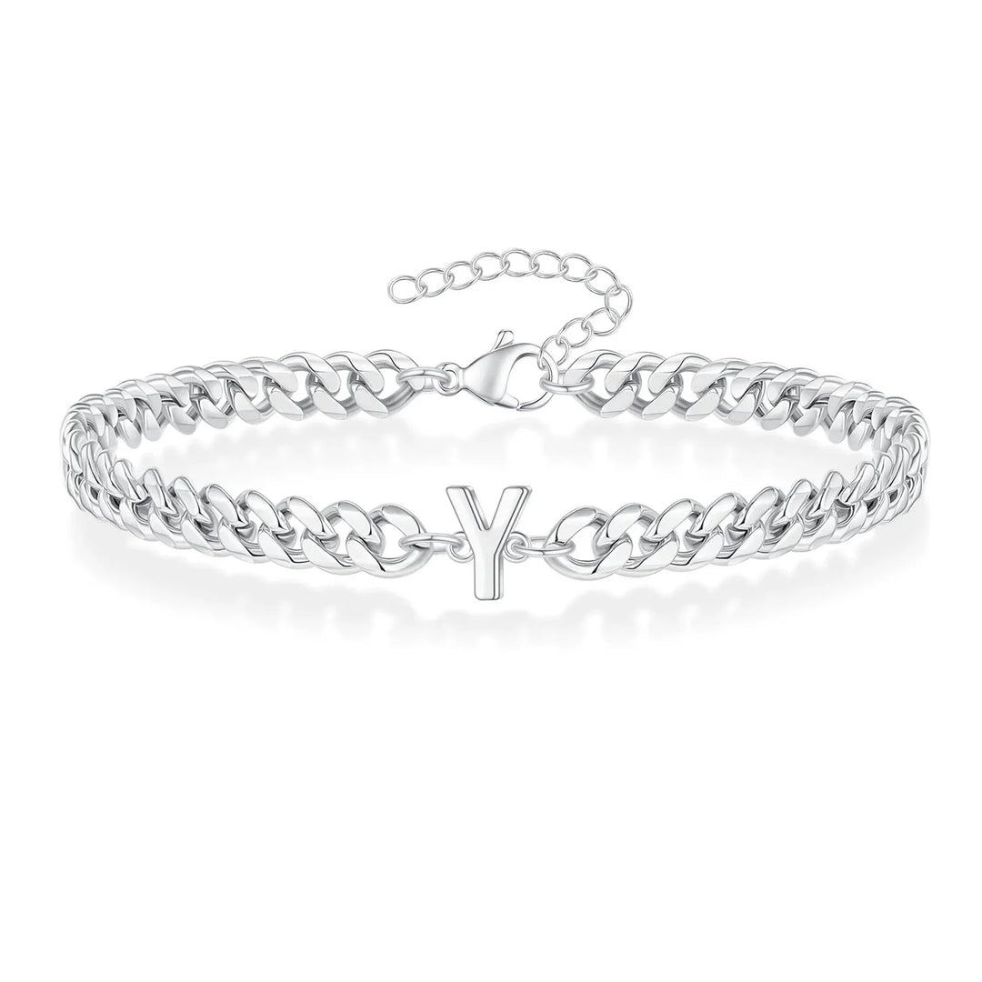 BowLift | Couples Letter Initial Cuban Bracelet