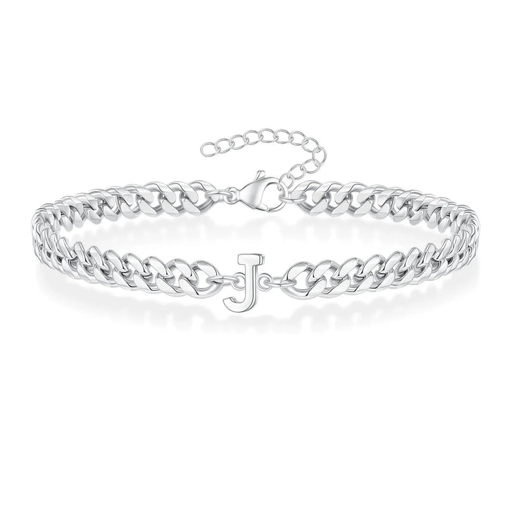 BowLift | Couples Letter Initial Cuban Bracelet