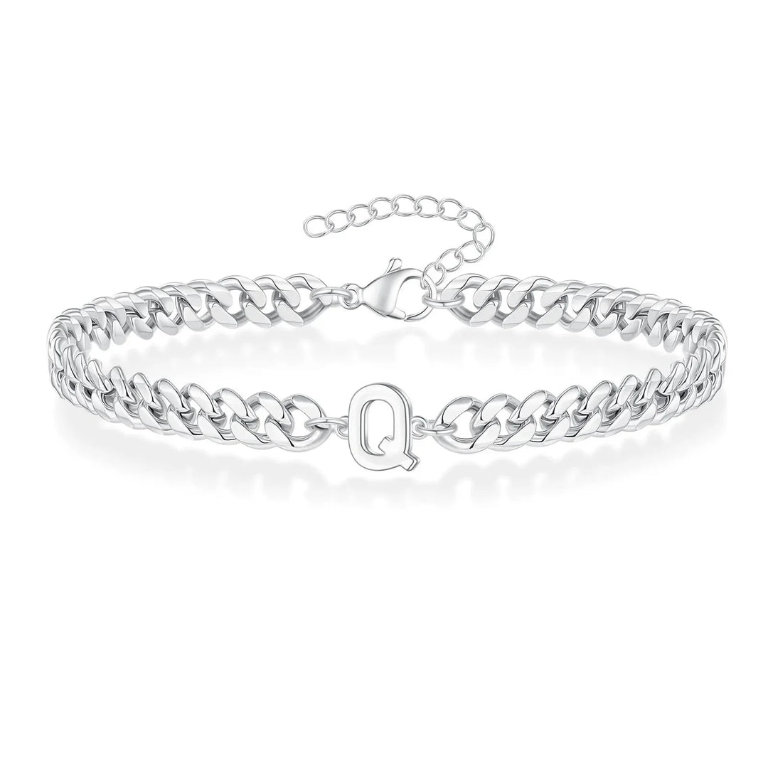 BowLift | Couples Letter Initial Cuban Bracelet