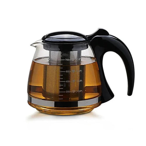 Creative Design Glass Teapot for Tea Flower with Removable Steel Filter | Bowlift