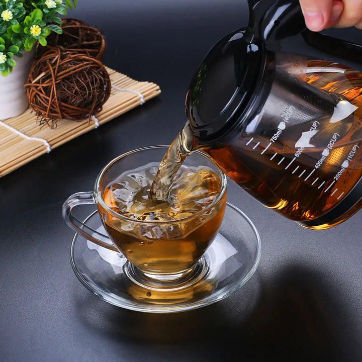 Creative Glass Teapot with Removable Steel Infuser Filter Tea Kettle | Bowlift