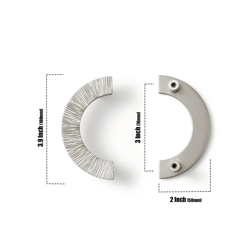 Creative Half Moon Drawer Pull Irregular Circle Cabinet Knob Handle | Bowlift