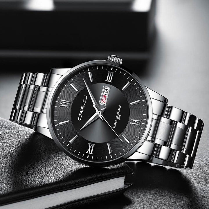 BowLift | Men’s Stainless Steel Waterproof Sport Quartz Watch