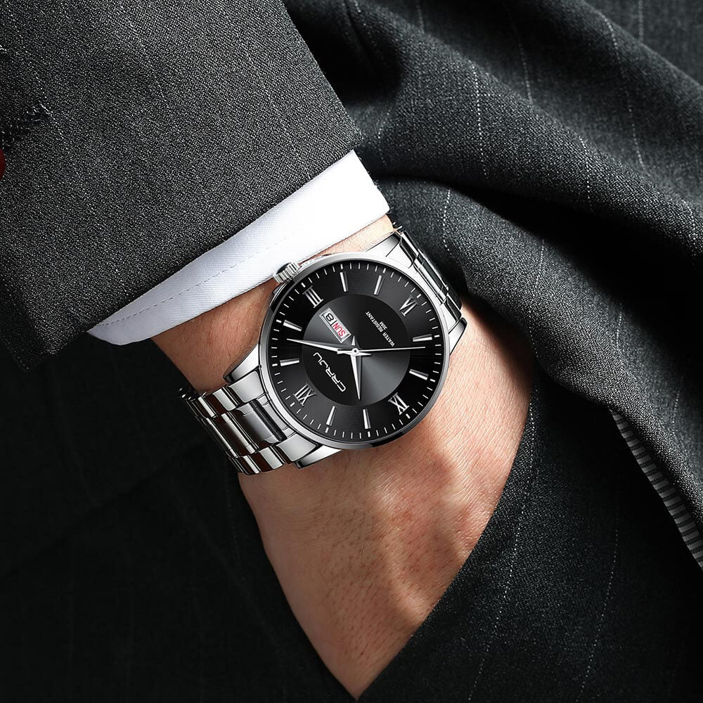 BowLift | Men's Luxury Waterproof Sports Watch – Stainless Steel Quartz Chronograph