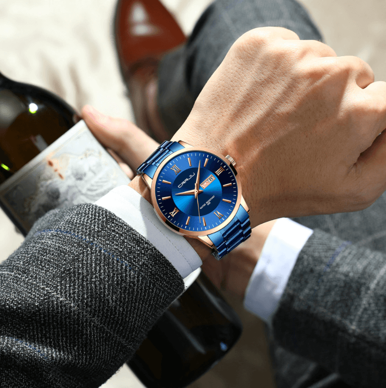 BowLift | Men's Luxury Waterproof Sports Watch – Stainless Steel Quartz Chronograph