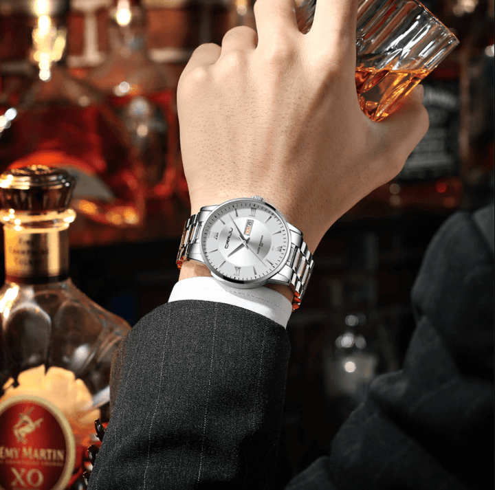 BowLift | Men's Luxury Waterproof Sports Watch – Stainless Steel Quartz Chronograph
