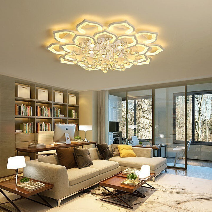 BowLift | Crystal Lotus Ceiling Lamp - LumiLotus