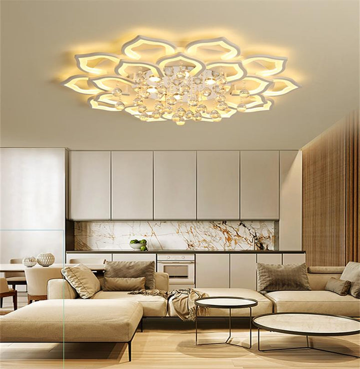 BowLift | Crystal Lotus Ceiling Lamp - LumiLotus