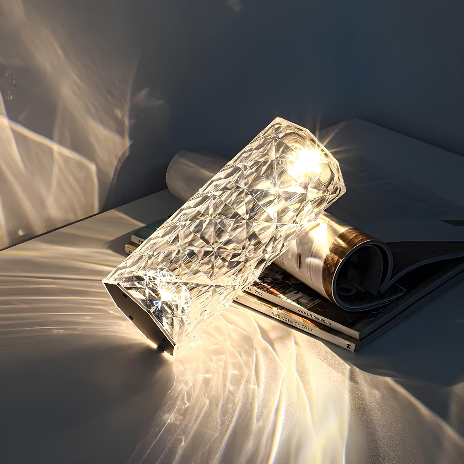 BowLift | Crystal Table Lamp with Touch Control - Aurora