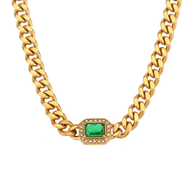 BowLift | Cuban Chain Square Cut Diamond Choker and Bracelet