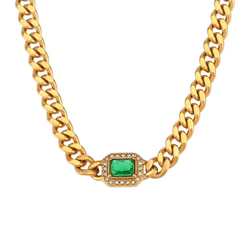 BowLift | Cuban Chain Square Cut Diamond Choker and Bracelet