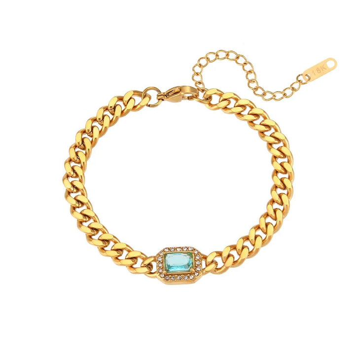 BowLift | Cuban Chain Square Cut Diamond Choker and Bracelet