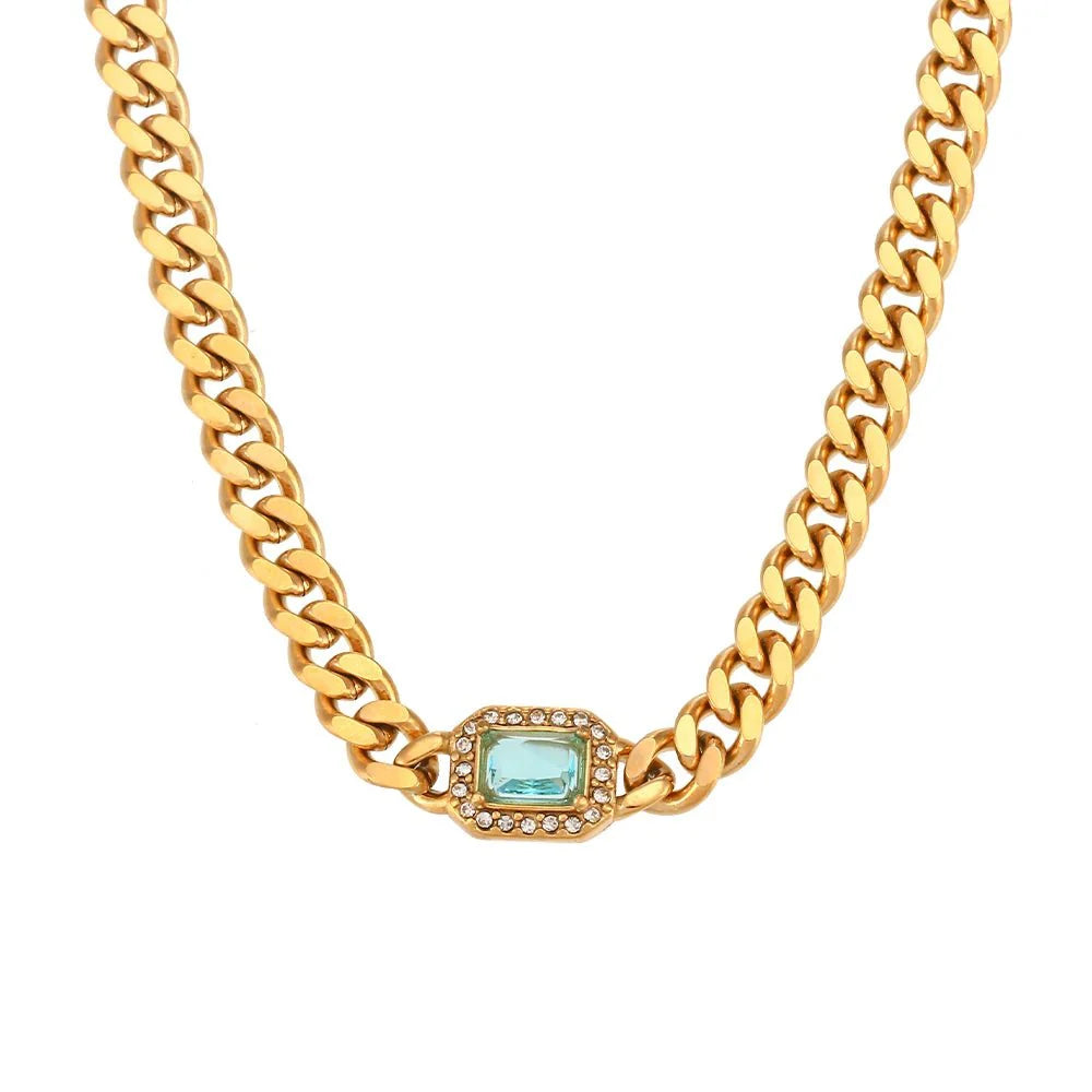 BowLift | Cuban Chain Square Cut Diamond Choker and Bracelet