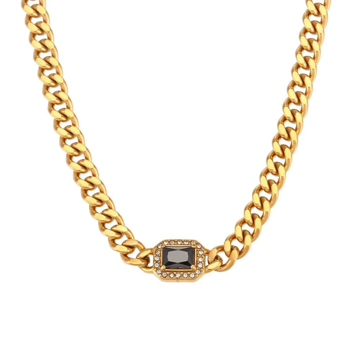 BowLift | Cuban Chain Square Cut Diamond Choker and Bracelet