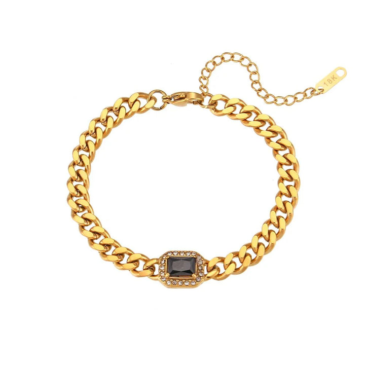 BowLift | Cuban Chain Square Cut Diamond Choker and Bracelet