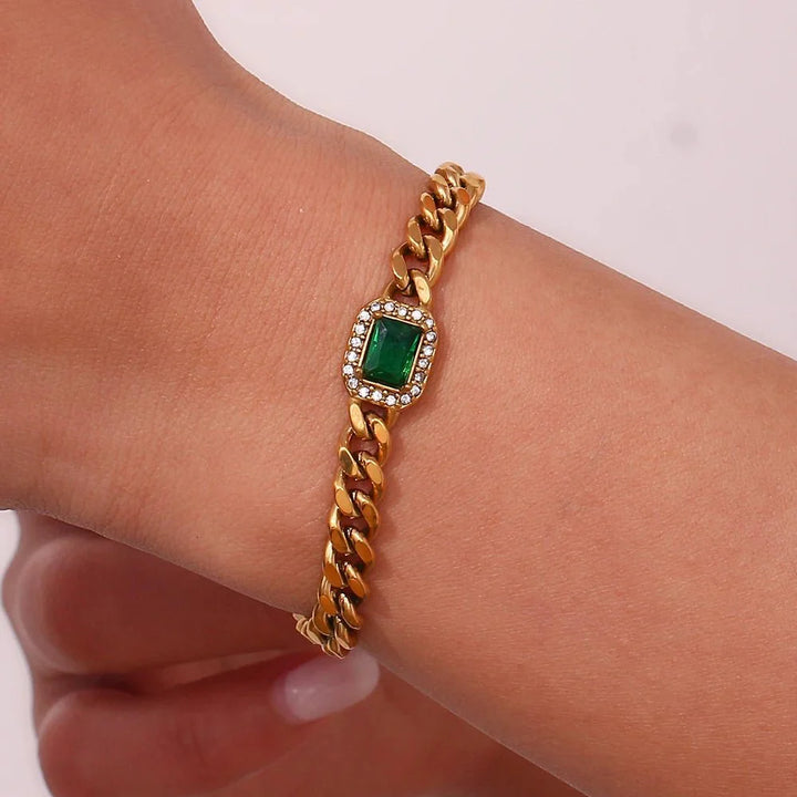 BowLift | Cuban Chain Square Cut Diamond Choker and Bracelet