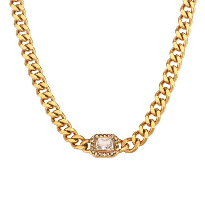 BowLift | Cuban Chain Square Cut Diamond Choker and Bracelet