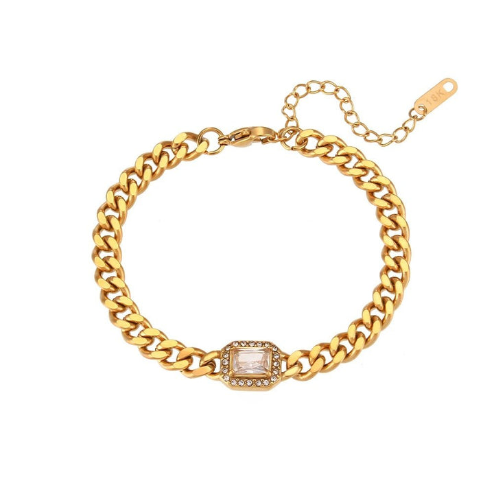 BowLift | Cuban Chain Square Cut Diamond Choker and Bracelet