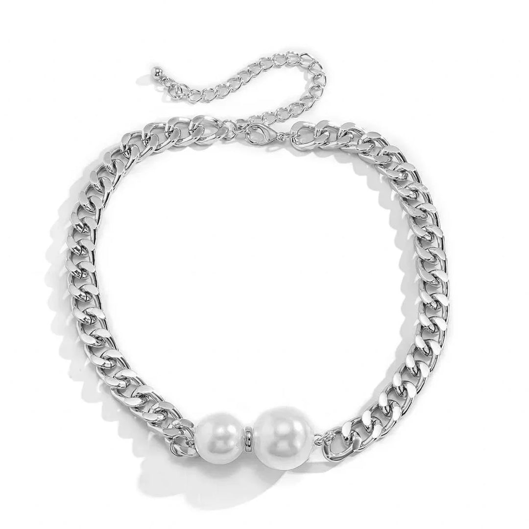 BowLift | Cuban Link Chain Pearl Ends Necklace