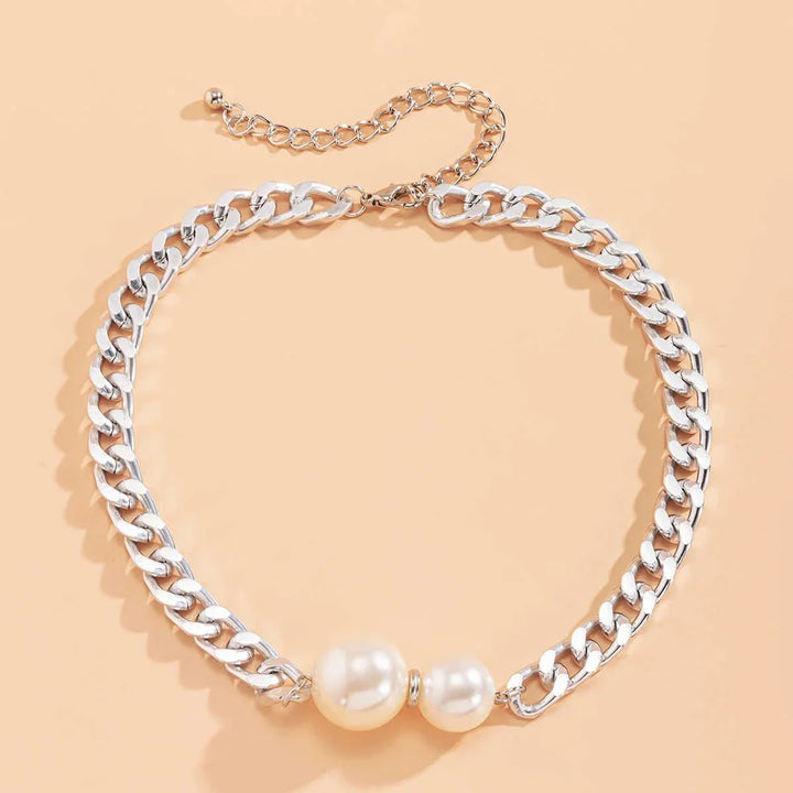 BowLift | Cuban Link Chain Pearl Ends Necklace
