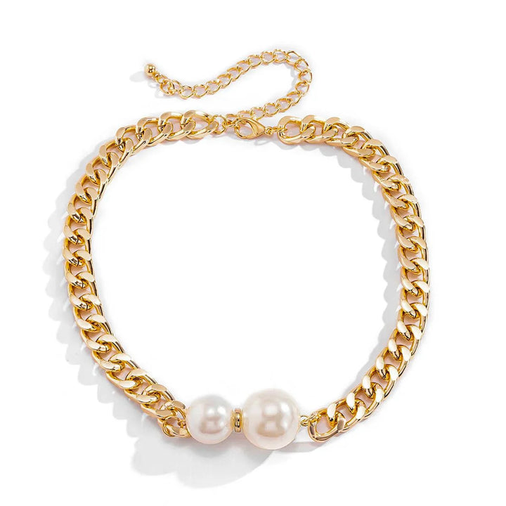 BowLift | Cuban Link Chain Pearl Ends Necklace