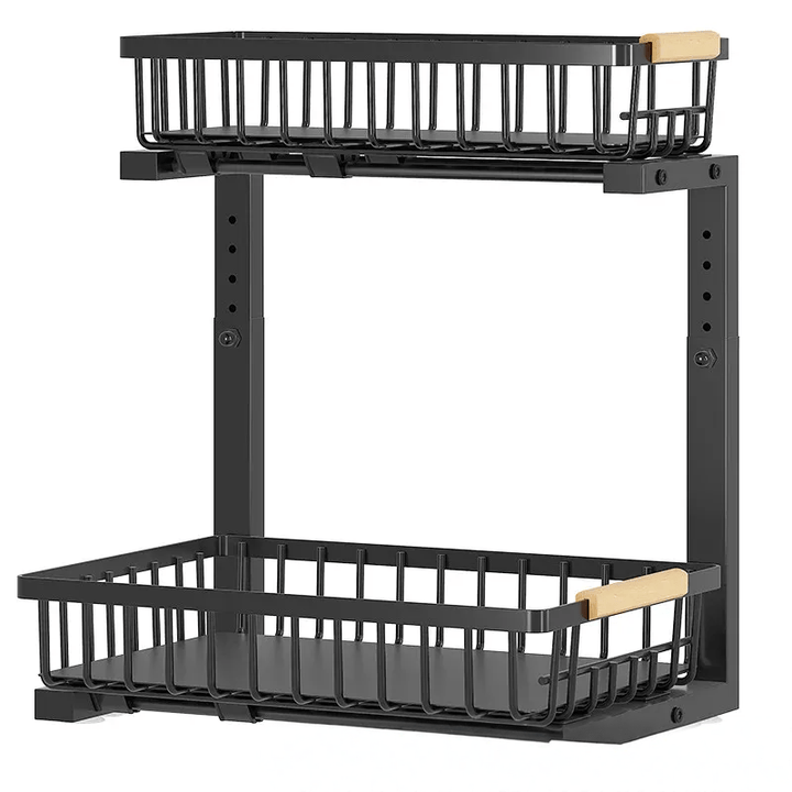 BowLift | Curcura – Heavy-Duty Adjustable Steel Under Sink Organizer for Kitchen & Bathroom
