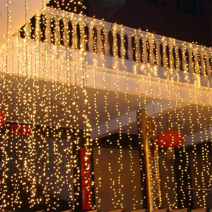 BowLift | Curtain Christmas Lights 8 Modes Control - Remote Control Christmas Decorative Hanging String Lights