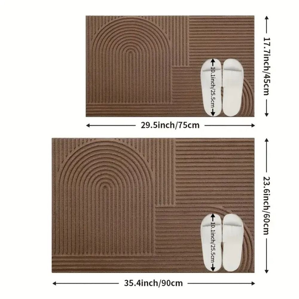 BowLift | CURVIMAT – Absorbent Curved-Line Mat for Modern Entryways