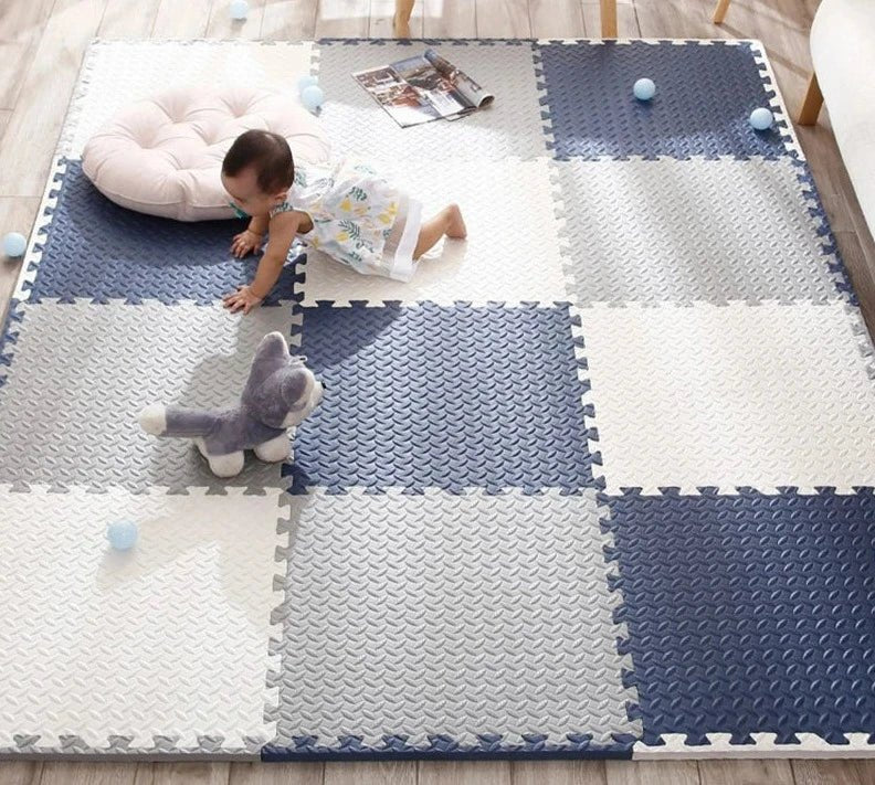 BowLift | Cushioplay Baby Mat – Soft Play Mat with 12 Puzzle Pieces – Shock-Absorbing and Non-Toxic for Crawling and Playtime