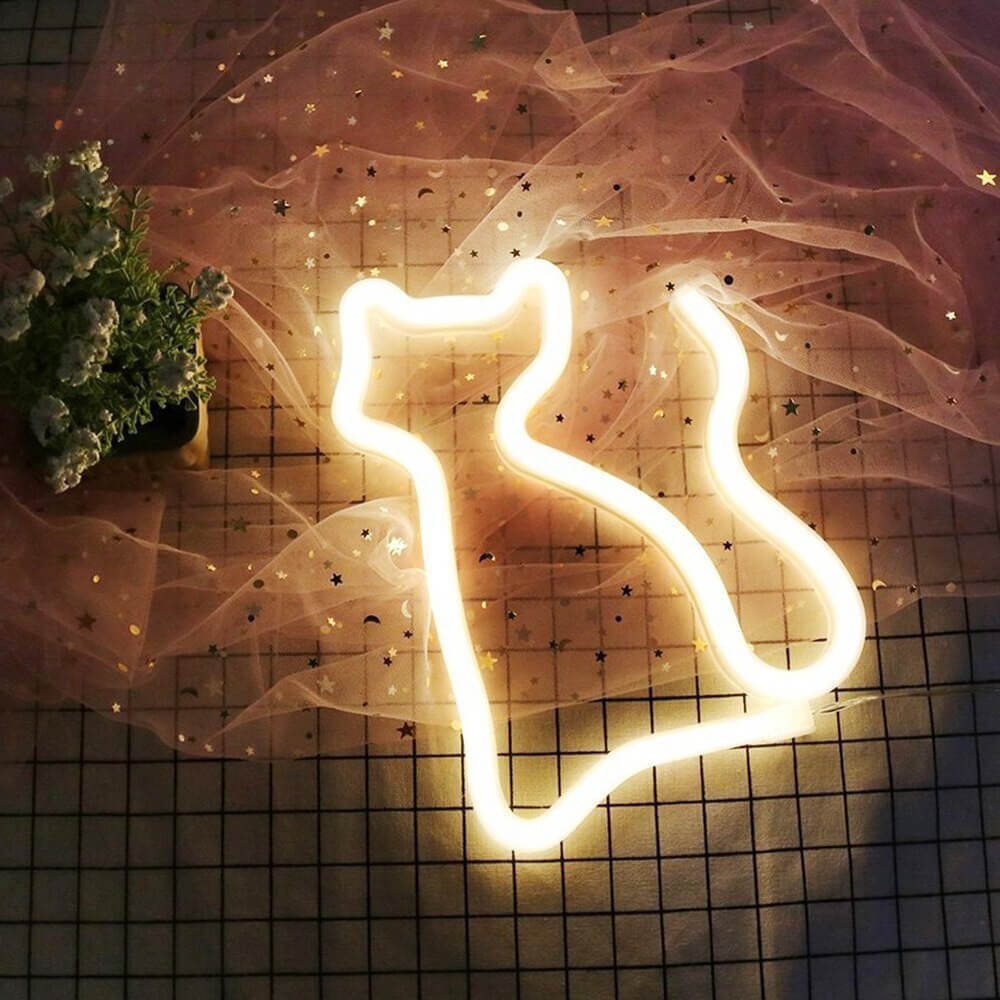BowLift | Trendy Kitty Neon Lamp - Enchanting Lighting for Every Room