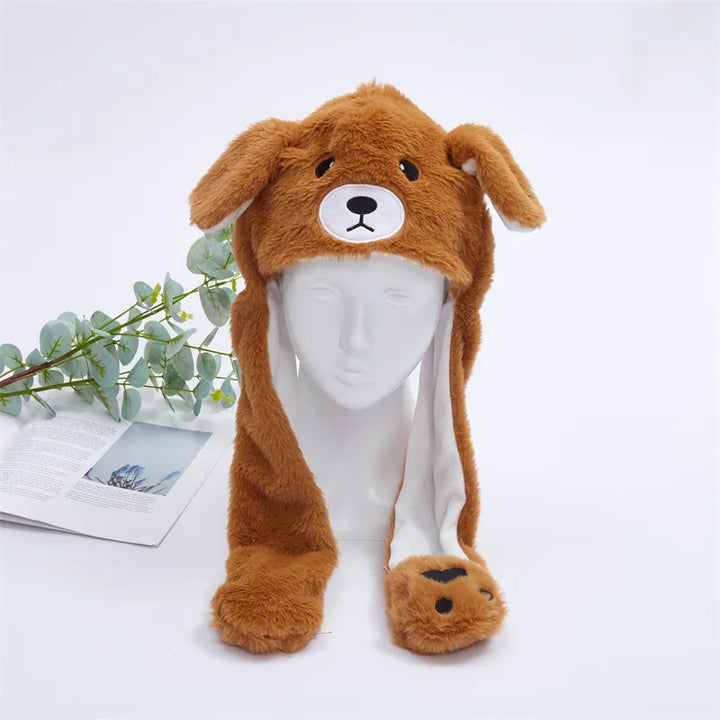 BowLift | BunnyBounce Plush Hat with Moving Ears for Kids & Adults