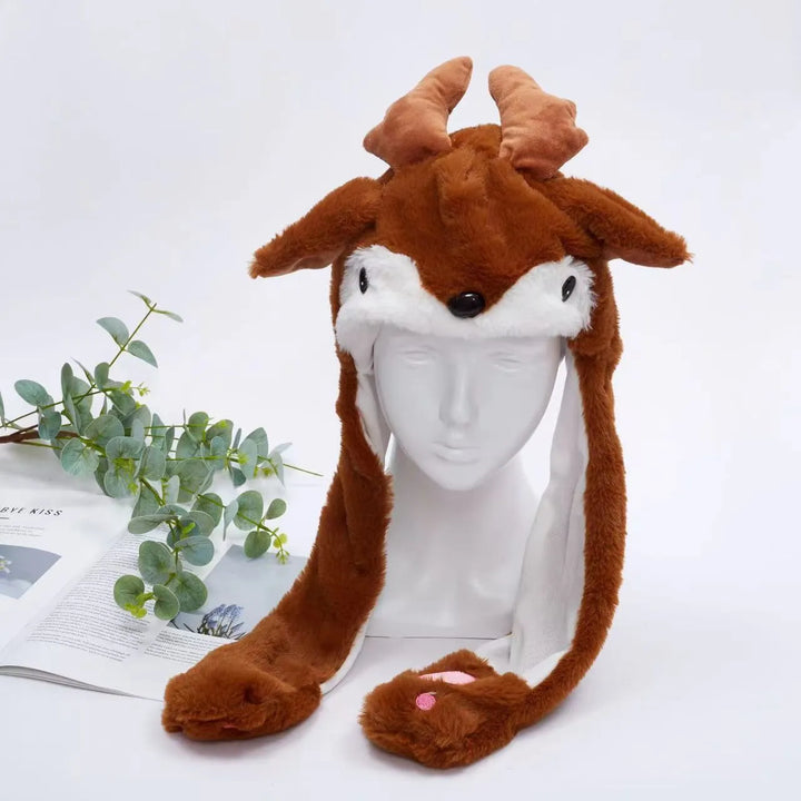 BowLift | BunnyBounce Plush Hat with Moving Ears for Kids & Adults
