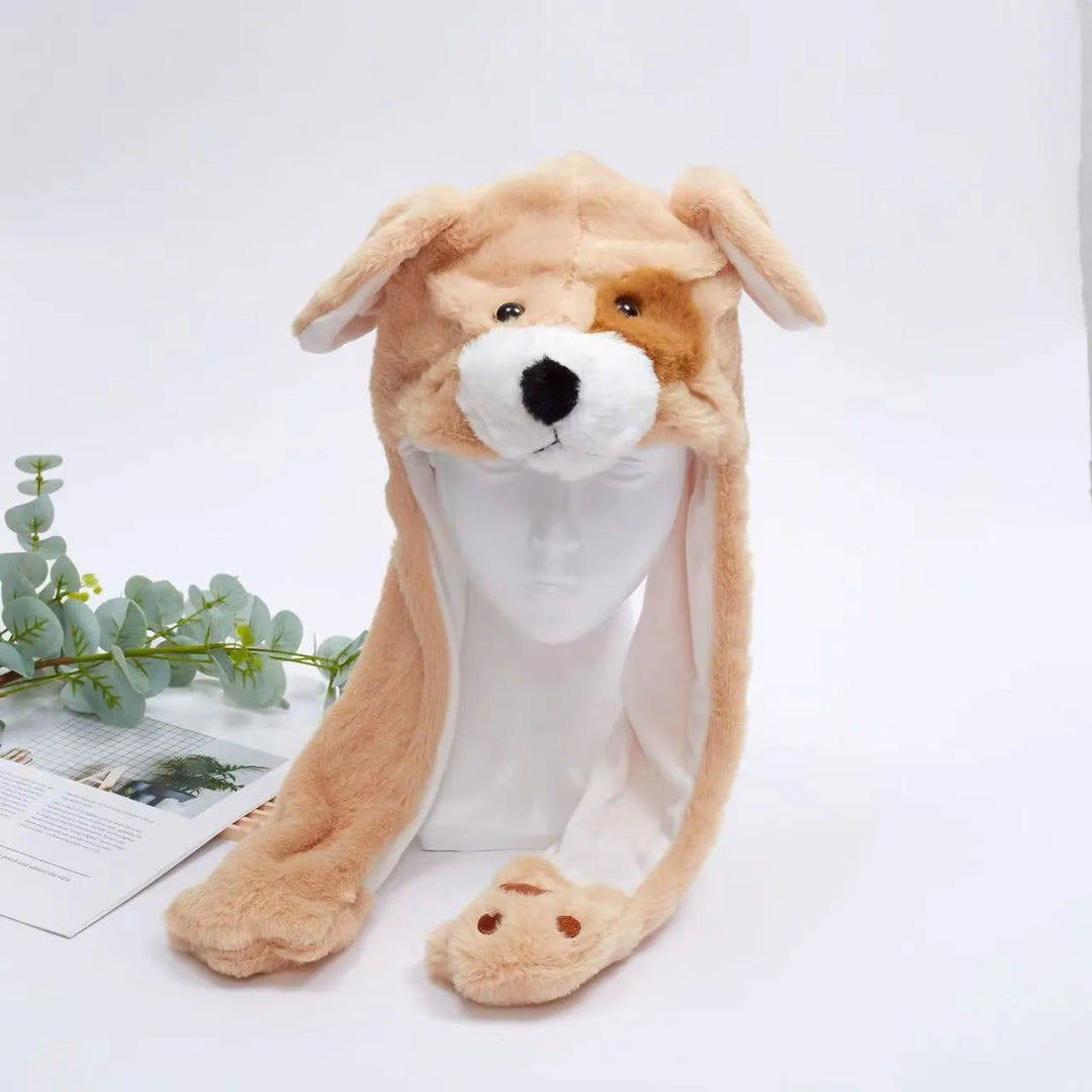 BowLift | BunnyBounce Plush Hat with Moving Ears for Kids & Adults