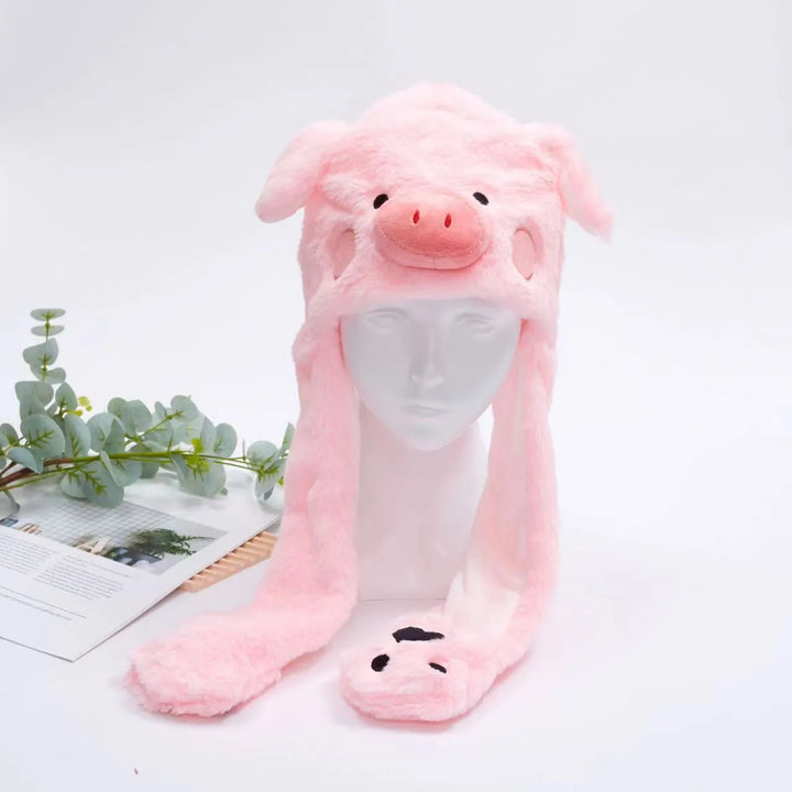 BowLift | BunnyBounce Plush Hat with Moving Ears for Kids & Adults