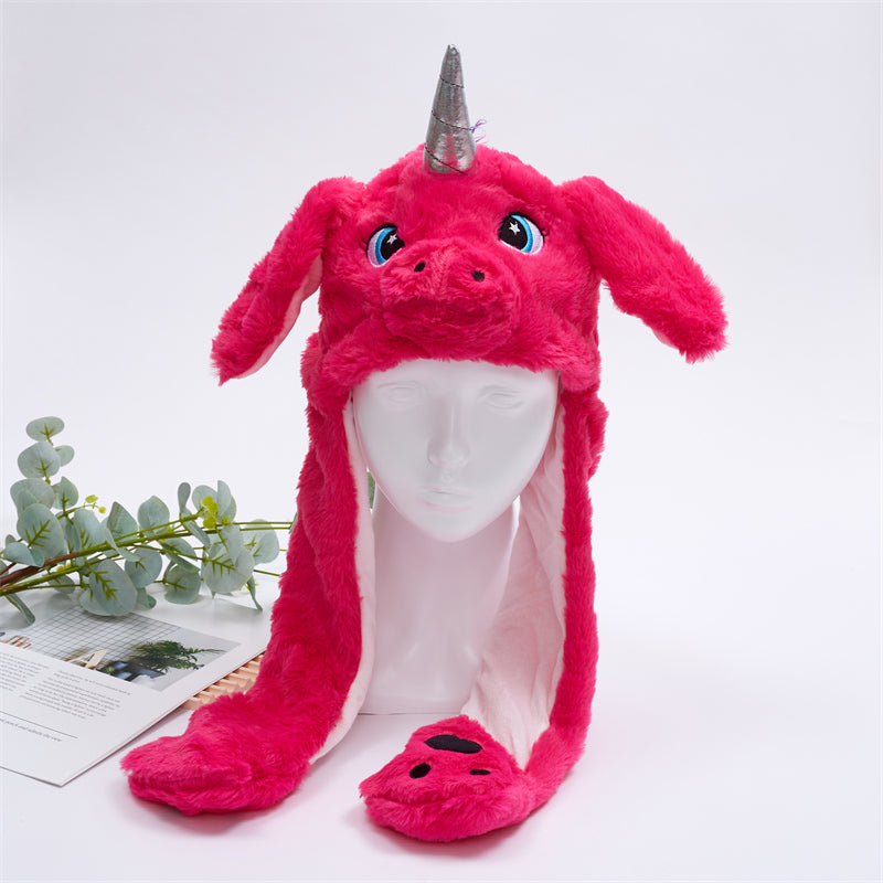 BowLift | BunnyBounce Plush Hat with Moving Ears for Kids & Adults