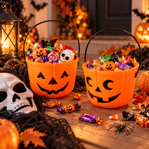 Halloween Trick-or-Treat Pumpkin Candy Bucket Bowlift