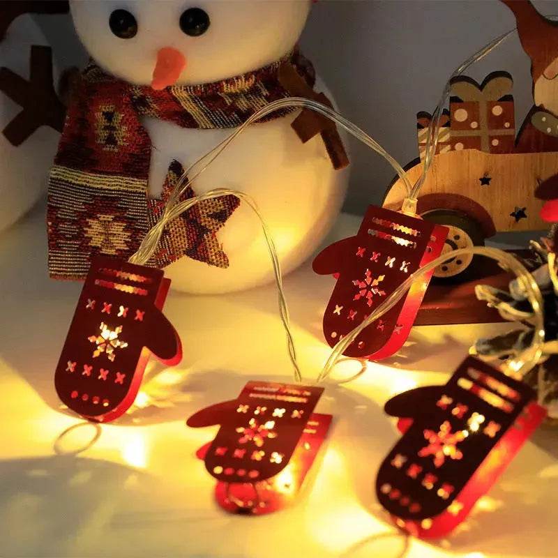 BowLift | Christmas LED Light String Santa Claus Elk Snowman Xmas Ornament String Light Christmas Decorations New Year Navidad Gift