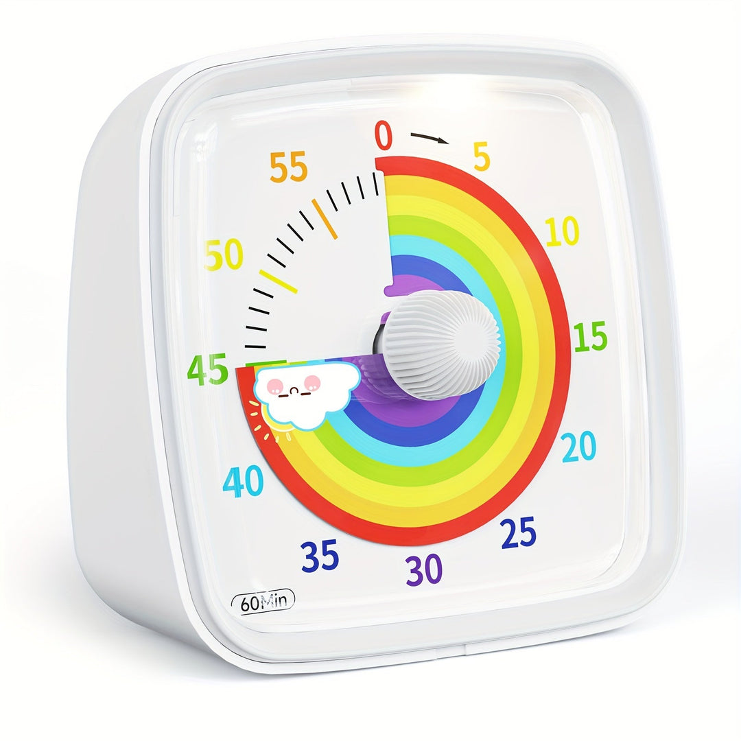 Rainbow Time Management Timer – Visual 60-Minute Countdown Timer for Study, Work, and Home | Bowlift