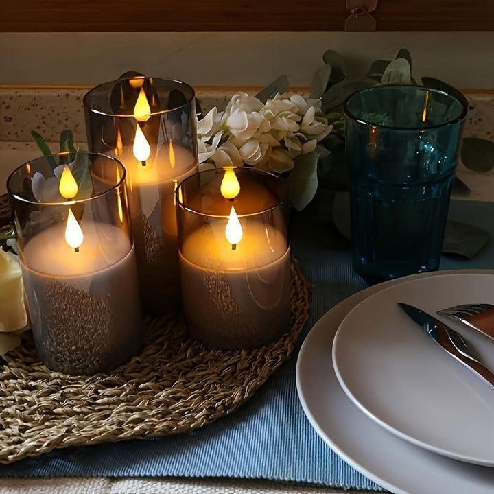 FlameFree LED Candle Set – Stylish Ambient Lighting for Indoor and Outdoor Bowlift