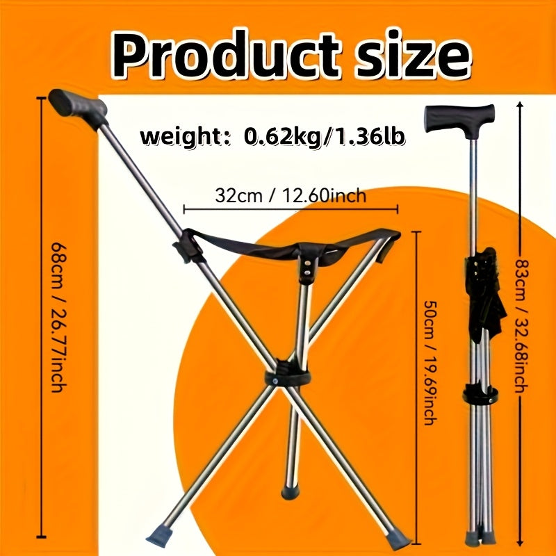 2-in-1 Walking Stick with Seat | Bowlift