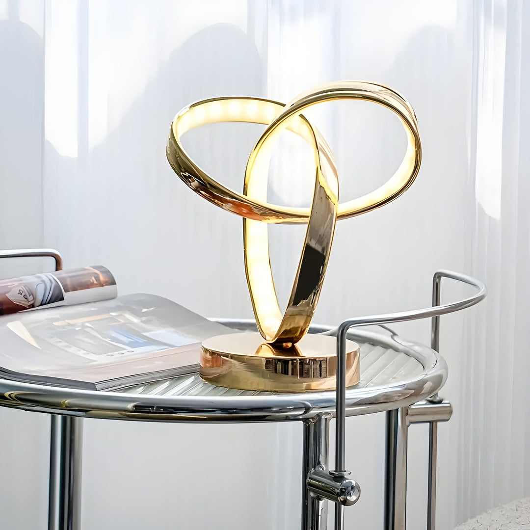 BowLift | Lamp - Luxury Golden Möbius Ring Desk Reading Lamp