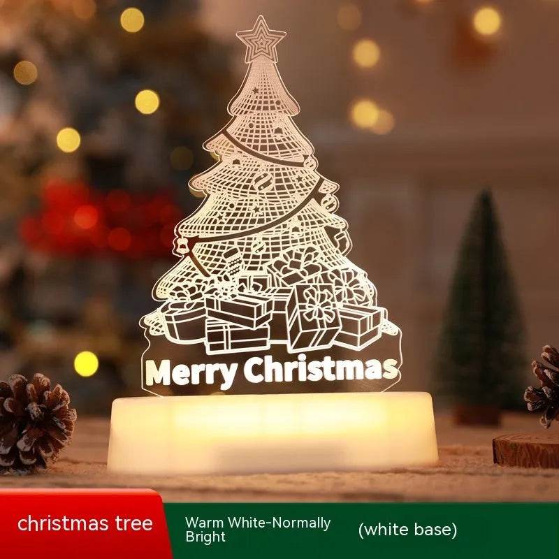 BowLift | Christmas Decoration 3D Lamp Acrylic LED Night Lights New Year Valentines Day Christmas Kids Gift Christmas Ornaments