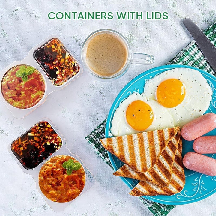 BowLift | Double Compartment Snack Containers with Lids