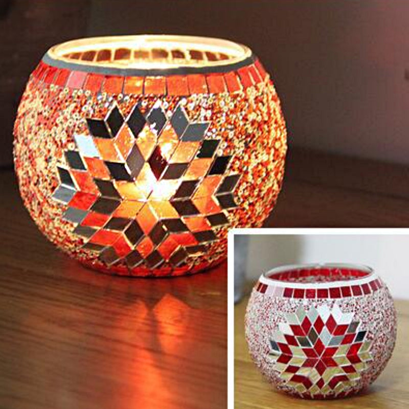 BowLift | European Retro Glass Mosaic Tealight Holder